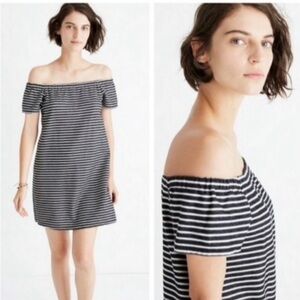 Madewell Melody Striped Off-Shoulder Dress